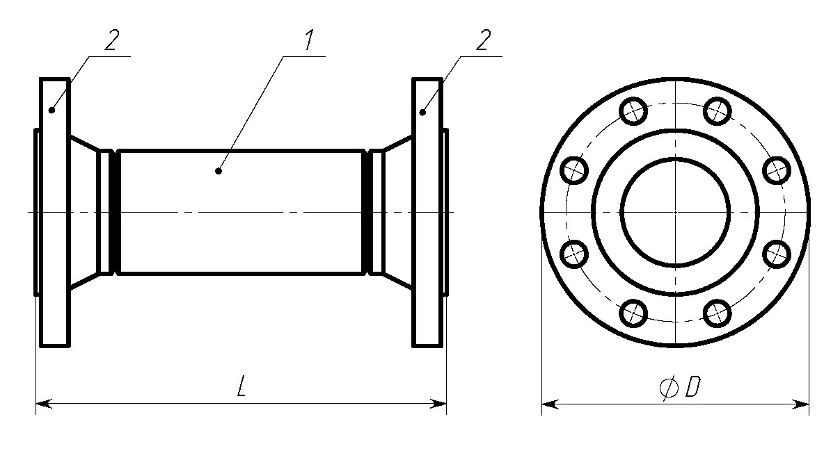 Труба с фланцем чертеж